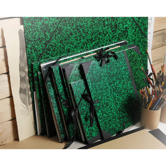 Tekenmap Canson studio 32x45cm 2 elastieken groen