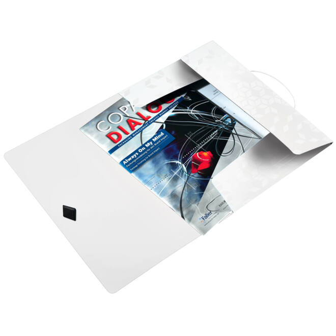 Elastomap Leitz WOW A4 3 kleppen PP wit