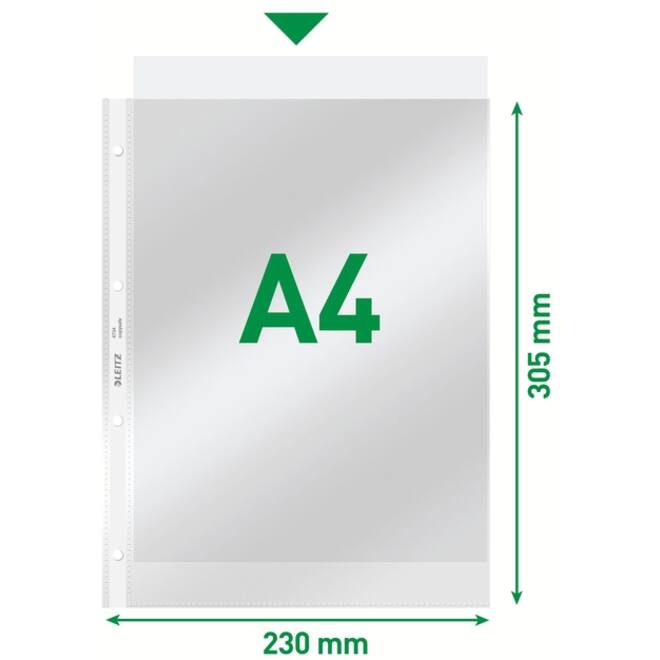 Showtas Leitz Premium standaard copy safe 0.09mm 4-gaats PVC A4 glashelder 100 stuks