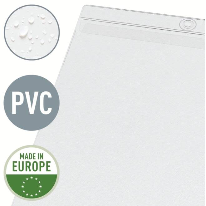 Insteekmap U-model Leitz Premium met ophangoog 0.20mm PVC A5 transparant 50 stuks