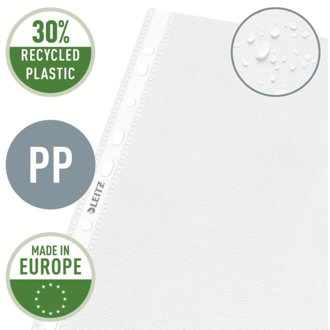 Showtas Leitz Premium 0.10mm PP A4 transparant 100 stuks