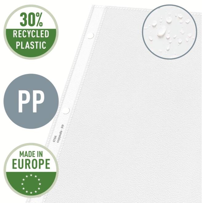 Showtas Leitz Premium met klep copy safe 0.13mm PP A4 transparant 50 stuks