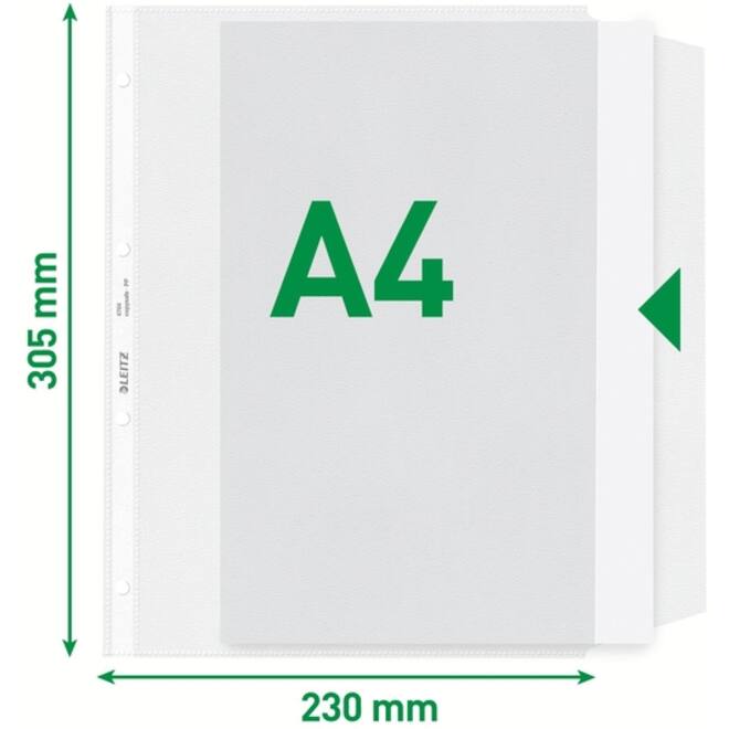 Showtas Leitz Premium met klep copy safe 0.13mm PP A4 transparant 50 stuks