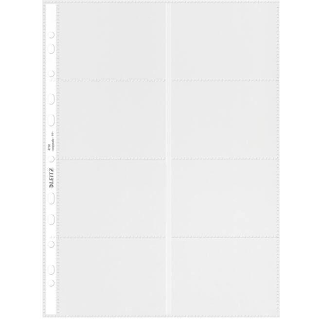 Showtas Leitz Premium voor visitekaartjes copy safe PP A4 glashelder 10 stuks