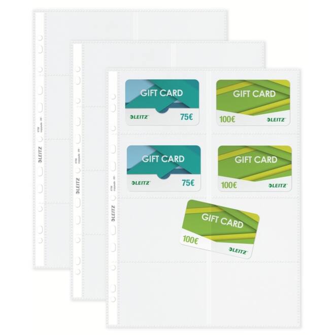 Showtas Leitz Premium voor visitekaartjes copy safe PP A4 glashelder 10 stuks