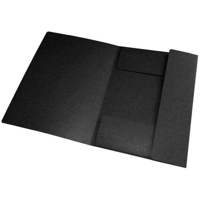Elastomap Oxford Top File+ A3 3 kleppen 390gr zwart