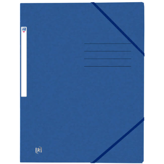 Elastomap Oxford Top File+ A4 3 kleppen 390gr blauw