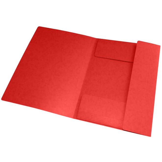 Elastomap Oxford Top File+ A4 3 kleppen 390gr rood