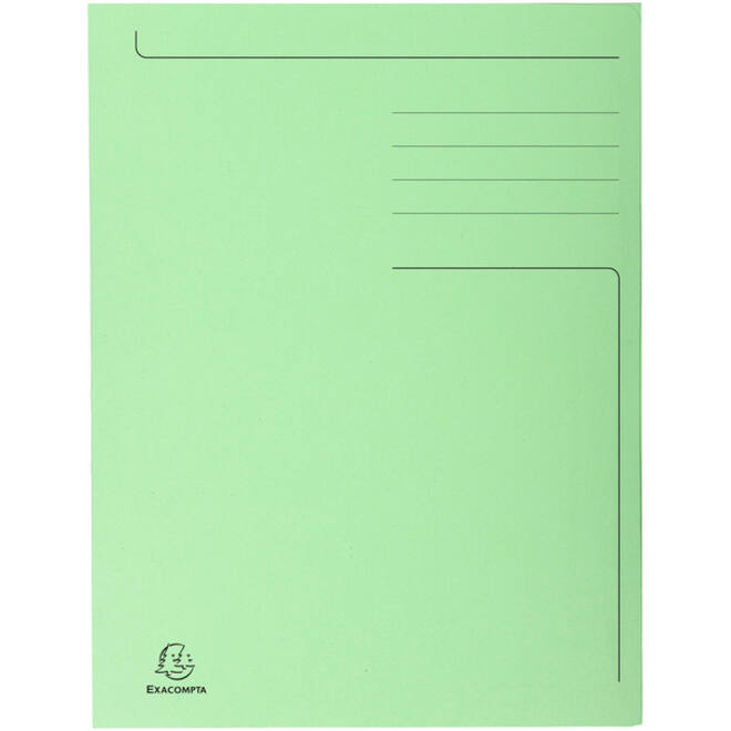 Dossiermap Exacompta Forever A4 3 kleppen 280gr groen