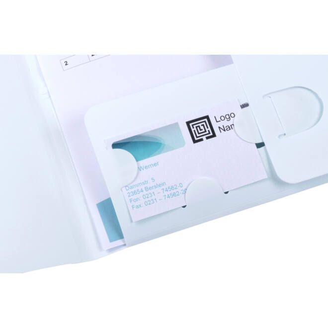 Offertemap Oxford A4 met insteektas 2 kleppen 0.5mm PP wit