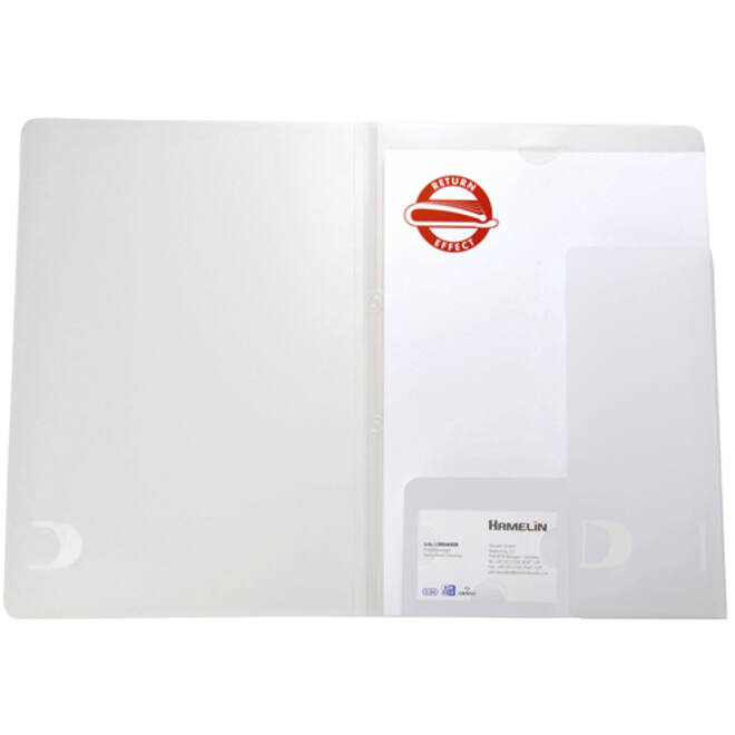 Offertemap Oxford A4 met insteektas 2 kleppen 0.5mm PP transparant