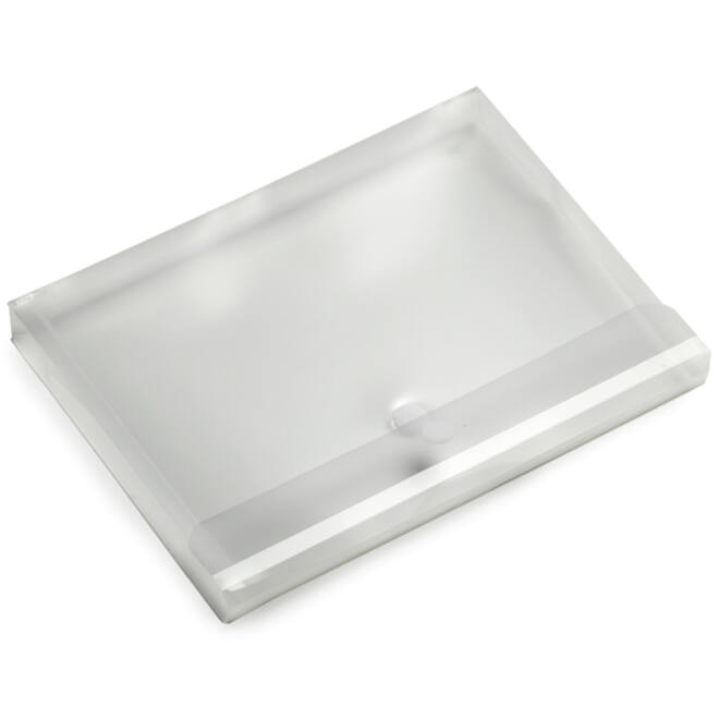 Enveloptas HF2 A4 330x250x30mm dwars PP transparant wit
