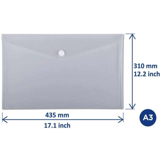 Enveloptas HF2 A3 435x310 dwars PP transparant wit