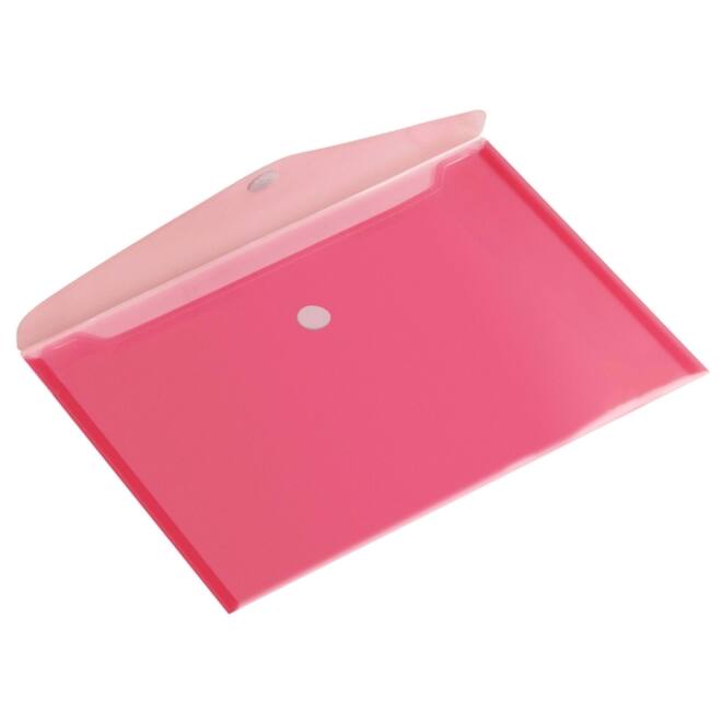 Enveloptas HF2 A4 335x240mm dwars PP transparant rood