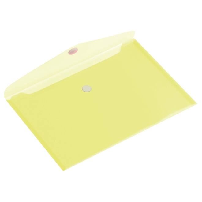 Enveloptas HF2 A4 335x240mm dwars PP transparant geel