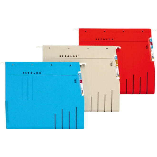 Hangmap Djois Secolor recycled lateraal voor legbord rood