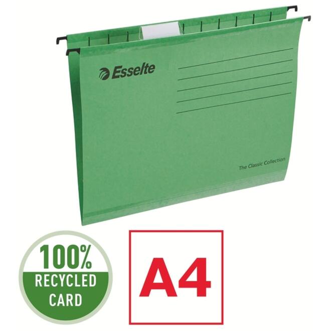 Hangmap Esselte Classic A4 V-bodem 345x240mm groen