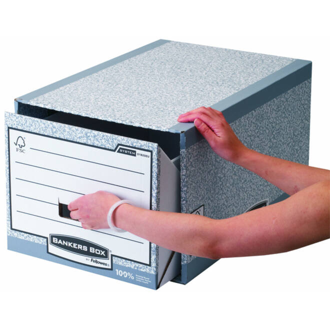 Archieflade Bankers Box A4 System A4 grijs