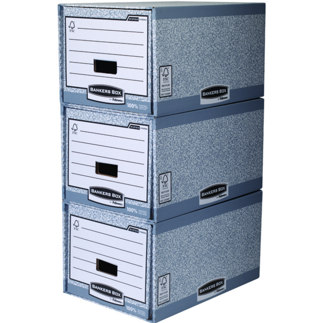 Archieflade Bankers Box A4 System A4 grijs
