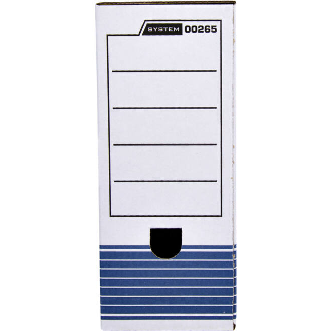 Archiefdoos Bankers Box System A4 100mm wit blauw