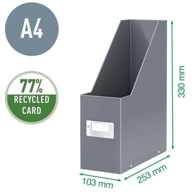 Tijdschriftencassette Leitz WOW Click & Store zwart