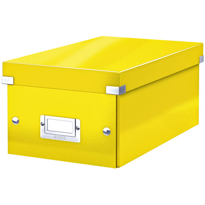 DVD-box Leitz WOW Click&Store 206 x 147 x 352 mm geel