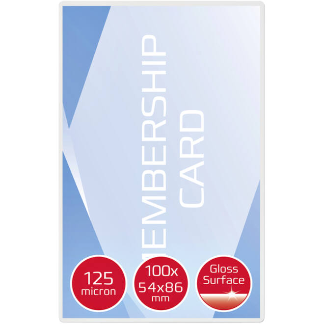 Lamineerhoes GBC creditcard 54x86mm 2x125micron 100stuks