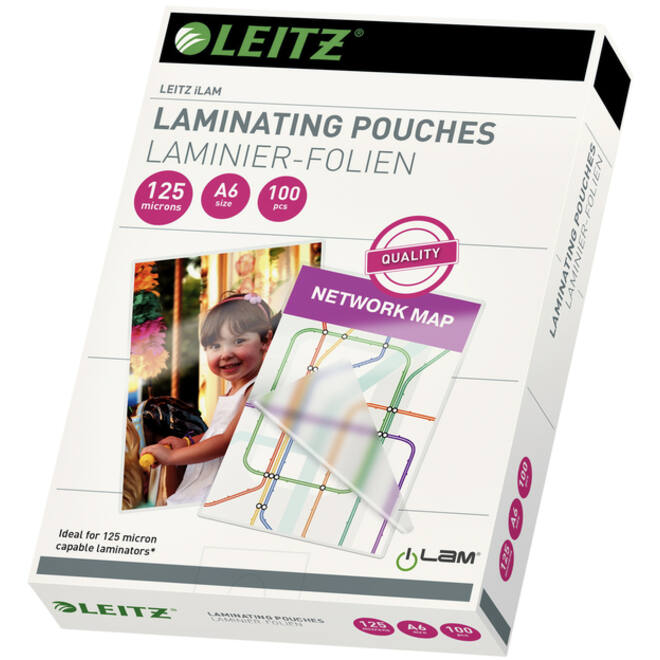Lamineerhoes Leitz iLAM A6 2x125micron EVA 100 stuks