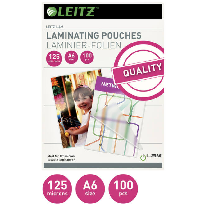 Lamineerhoes Leitz iLAM A6 2x125micron EVA 100 stuks