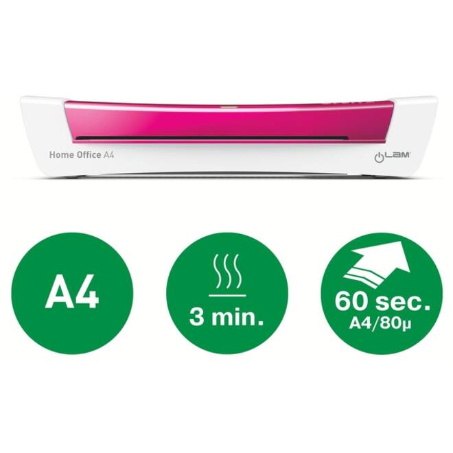 Lamineermachine Leitz iLAM Home Office A4 roze