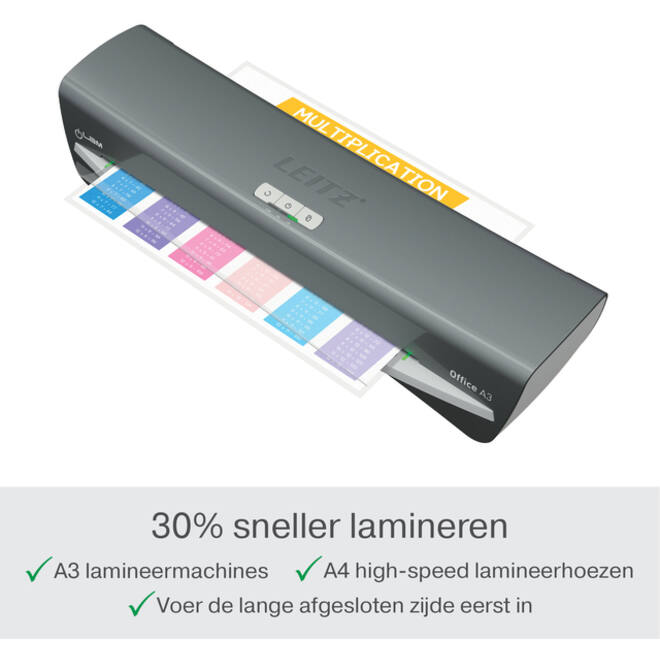 Lamineermachine Leitz iLAM Office A3 zilver