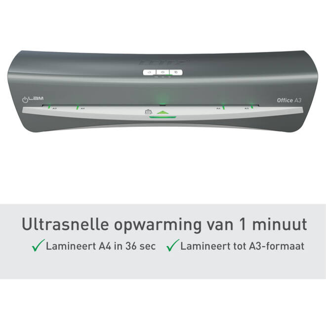 Lamineermachine Leitz iLAM Office A3 zilver