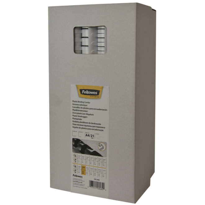 Bindrug Fellowes 12mm 21rings A4 blauw 100stuks