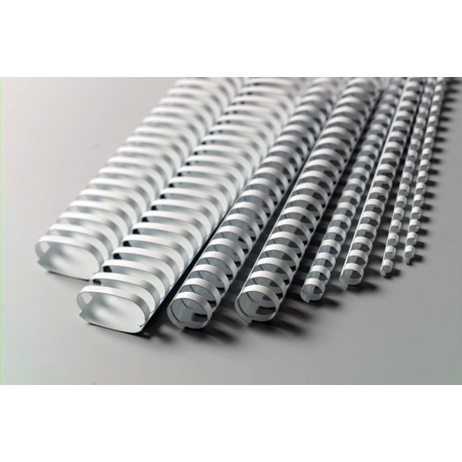 Bindrug GBC 8mm 21-rings A4 wit 100 stuks