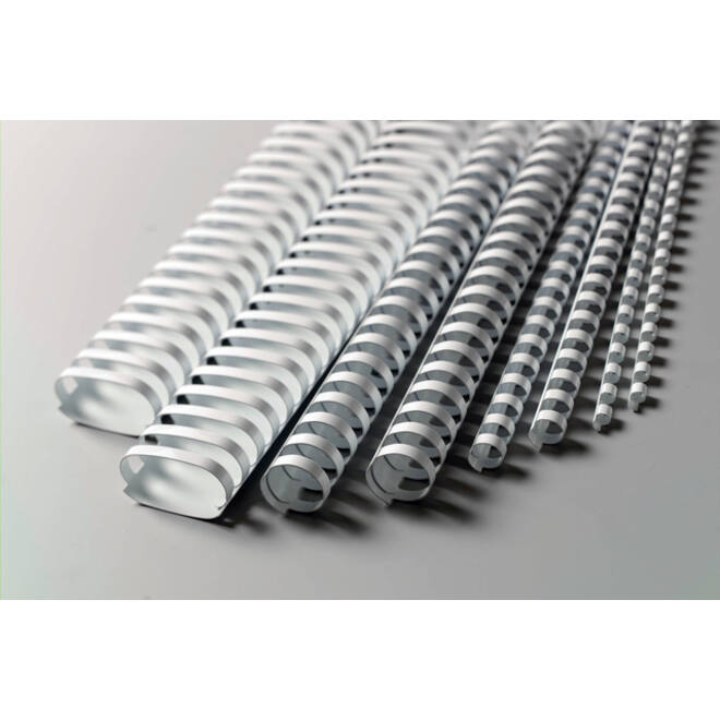 Bindrug GBC 14mm 21rings A4 wit 100stuks