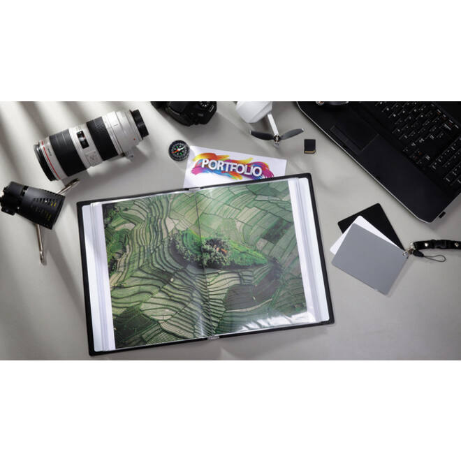 Showmap Rillstab A4 5 kanaals 50-tassen zwart