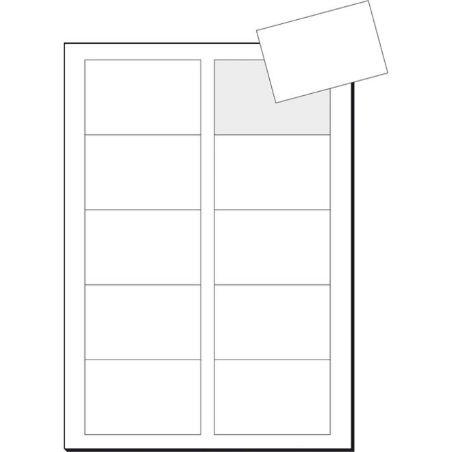 Visitekaart Sigel 85x55mm blanco 190gr afgeronde hoeken wit 100 stuks