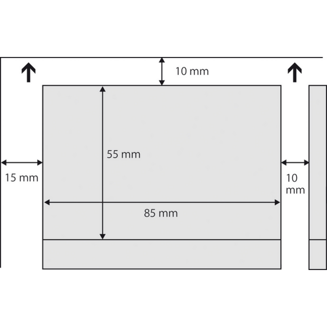 Visitekaart Sigel 85x55mm blanco 190gr afgeronde hoeken wit 100 stuks