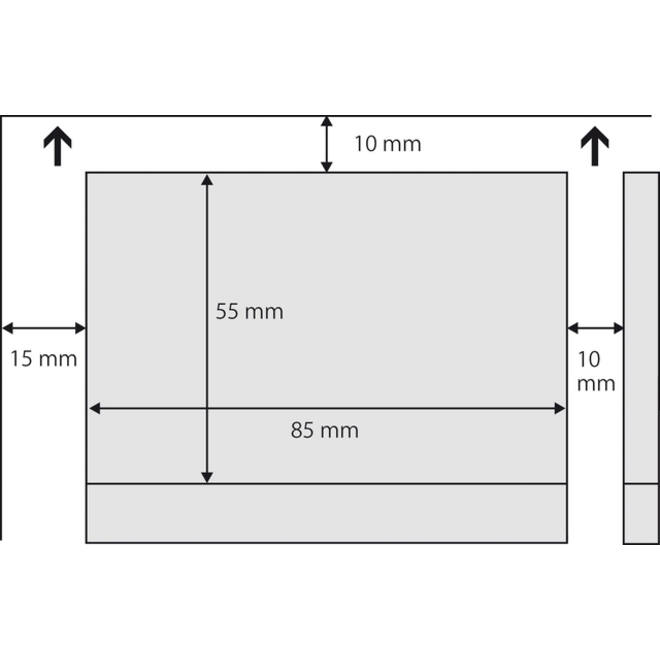 Visitekaart Sigel 85x55mm blanco 185gr wit 150 stuks