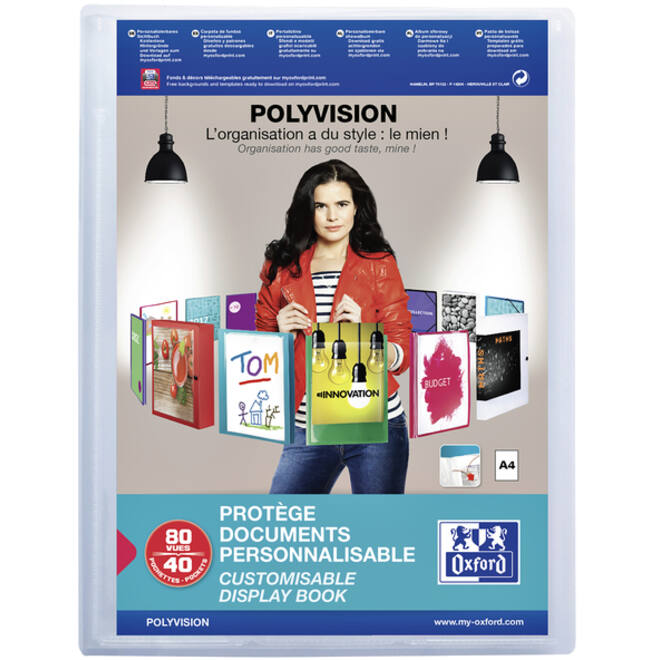 Showalbum Oxford Polyvision A4 40-tassen PP transparant