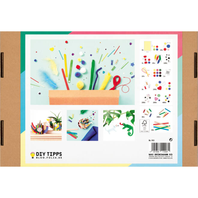 Hobby artikelen Folia met meer dan 1300 stuks assorti