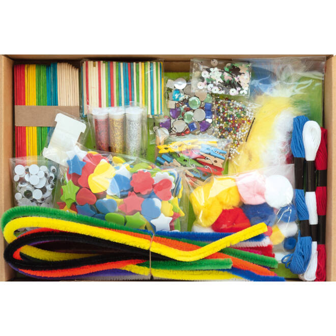 Hobby artikelen Folia met meer dan 1300 stuks assorti
