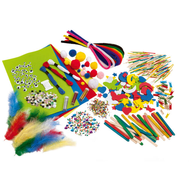 Hobby artikelen Folia met meer dan 1300 stuks assorti