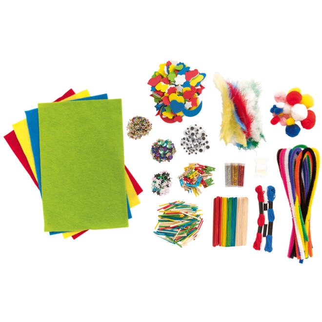 Hobby artikelen Folia met meer dan 1300 stuks assorti