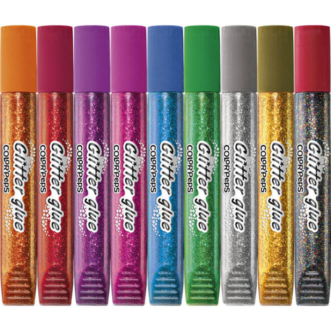 Glitterlijm Maped Color'Peps set á 9 kleuren