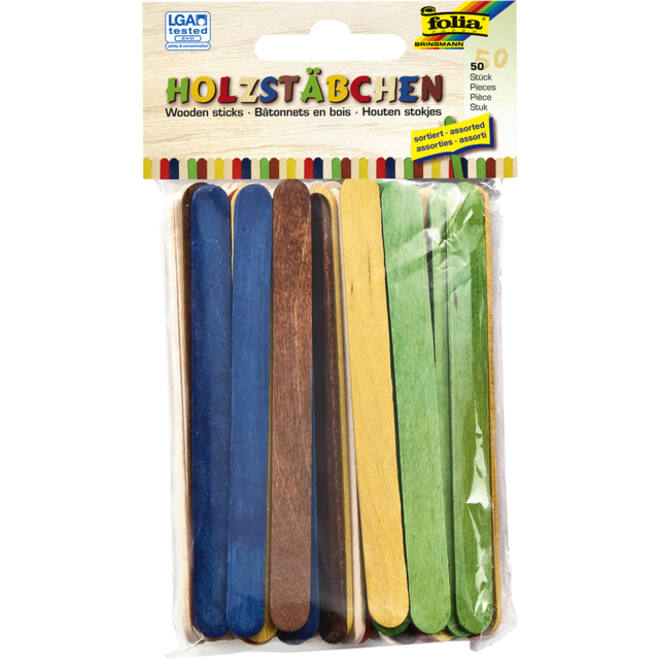 Stokje Folia hout assorti
