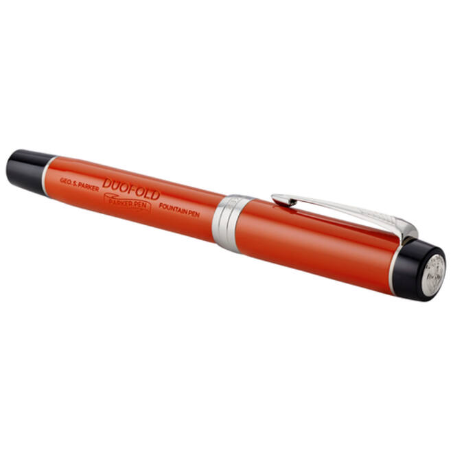 Vulpen Parker Duofold Classic Vintage big red lacquer 18k CT medium
