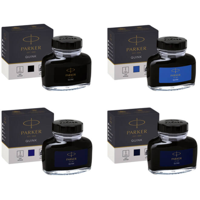 Vulpeninkt Parker Quink permanent 57ml blauw/zwart