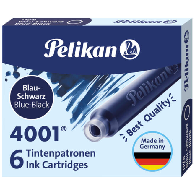 Inktpatroon Pelikan 4001 blauw/zwart