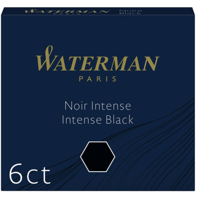 Inktpatroon Waterman internationaal zwart pak à 6 stuks